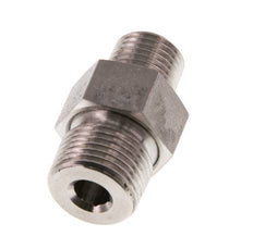 Dubbele Nippel R1/4 '' X R3/8 '' Afscheidbare RVS Conische Afdichting 40bar