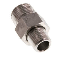 Dubbele Nippel R1/4 '' X R3/8 '' Afscheidbare RVS Conische Afdichting 40bar