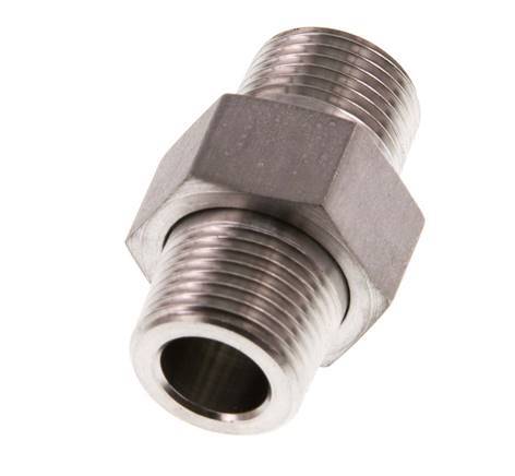 Dubbele Nippel R3/8'' Afneembare RVS Conische Afdichting 40bar