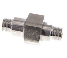 Dubbele Nippel R1/4"Afneembare RVS Vlakke Afdichting PTFE 40bar