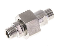 Dubbele Nippel R1/4"Afneembare RVS Vlakke Afdichting PTFE 40bar