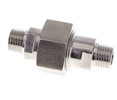 Dubbele Nippel R1/4"Afneembare RVS Vlakke Afdichting PTFE 40bar