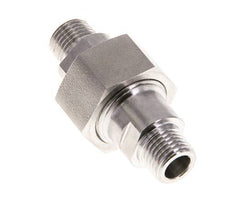 Dubbele Nippel R1/4"Afneembare RVS Vlakke Afdichting PTFE 40bar