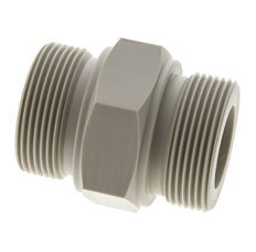 Dubbele Nippel G1 1/2'' Polypropyleen (PP) 10bar FDA 55mm Hex