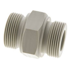 Dubbele Nippel G1 1/4" Polypropyleen (PP) 10bar FDA 50mm Hex