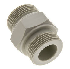 Dubbele Nippel G1 1/4" Polypropyleen (PP) 10bar FDA 50mm Hex