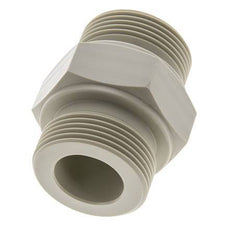 Dubbele Nippel G1 1/4" Polypropyleen (PP) 10bar FDA 50mm Hex
