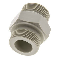 Dubbele Nippel G1 1/4" Polypropyleen (PP) 10bar FDA 50mm Hex