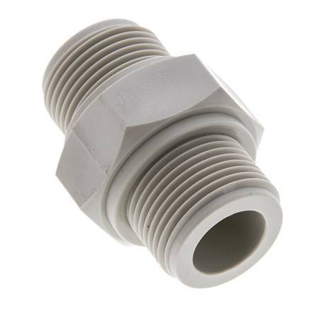 Dubbele Nippel G3/4'' Polypropyleen (PP) 10bar FDA 36mm Hex