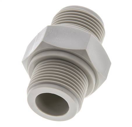 Dubbele Nippel G3/4'' Polypropyleen (PP) 10bar FDA 36mm Hex