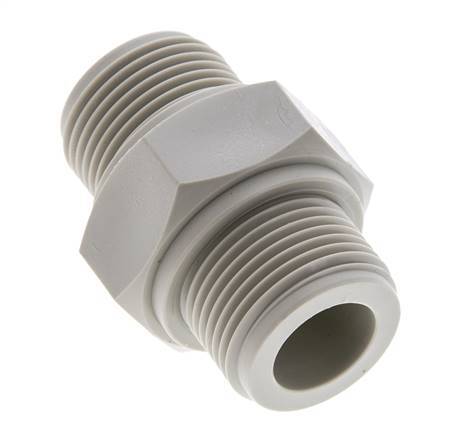 Dubbele Nippel G3/4'' Polypropyleen (PP) 10bar FDA 36mm Hex
