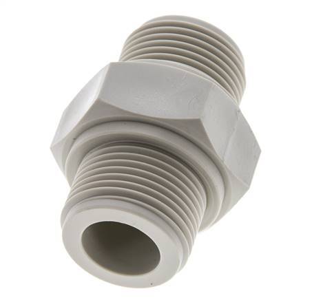 Dubbele Nippel G3/4'' Polypropyleen (PP) 10bar FDA 36mm Hex