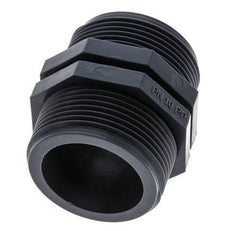 Dubbele Nippel G1 1/2'' Polypropyleen (PP) 10bar FDA 54mm Hex