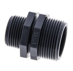 Verloopnippel G1'' X G1 1/4'' Polypropyleen (PP) 10bar FDA 46mm Hex