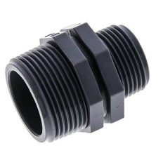 Verloopnippel G1'' X G1 1/4'' Polypropyleen (PP) 10bar FDA 46mm Hex