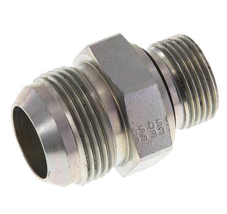 JIC Dubbele Nippel G3/4'' X UN 1-5/16''-12 Staal NBR 170bar