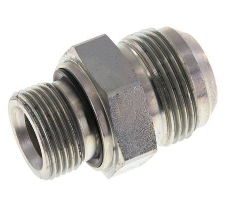 JIC Dubbele Nippel G3/4'' X UN 1-5/16''-12 Staal NBR 170bar