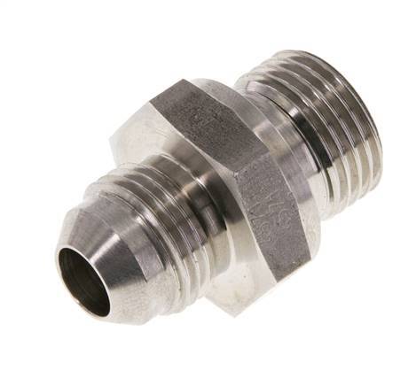 JIC Dubbele Nippel G1/2'' X UNF 3/4''-16 RVS FKM 275bar