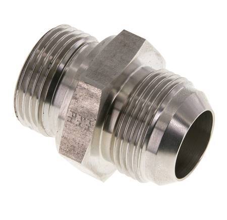 JIC Dubbele Nippel G1'' X UN 1-5/16''-12 RVS FKM 170bar