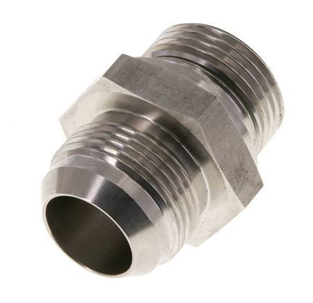 JIC Dubbele Nippel G1'' X UN 1-5/16''-12 RVS FKM 170bar