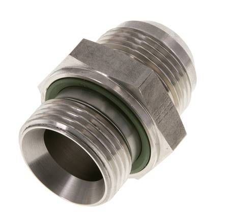 JIC Dubbele Nippel G1'' X UN 1-5/16''-12 RVS FKM 170bar