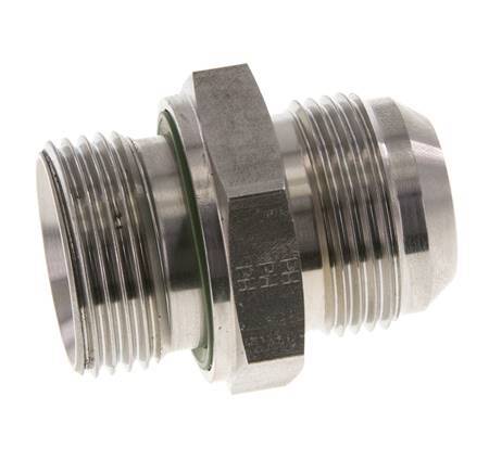 JIC Dubbele Nippel G1'' X UN 1-5/16''-12 RVS FKM 170bar