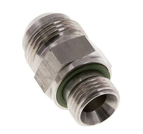 JIC Dubbele Nippel G1/2'' X UN 1-1/16''-12 RVS FKM 210bar