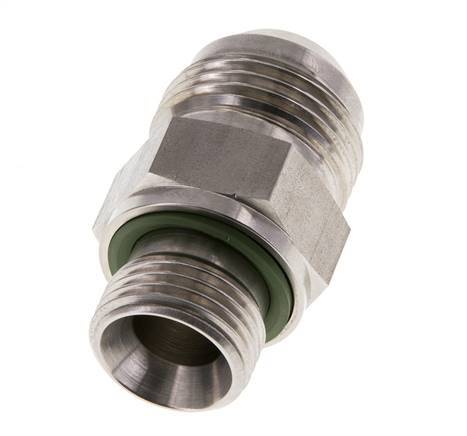 JIC Dubbele Nippel G1/2'' X UN 1-1/16''-12 RVS FKM 210bar