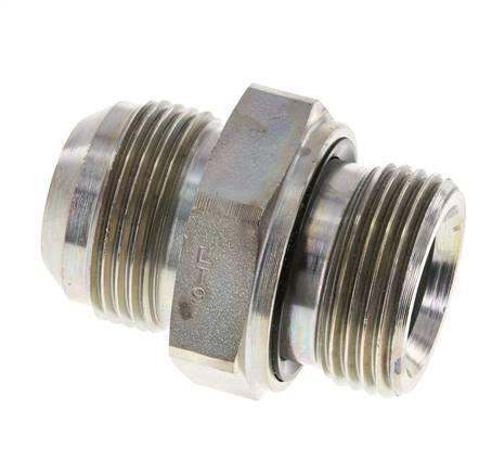 JIC Dubbele Nippel G1'' X UN 1-5/16''-12 Staal NBR 170bar