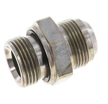 JIC Dubbele Nippel G1'' X UN 1-5/16''-12 Staal NBR 170bar