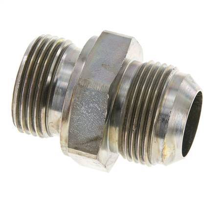 JIC Dubbele Nippel G1'' X UN 1-5/16''-12 Staal NBR 170bar