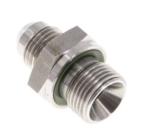 JIC Dubbele Nippel G3/8'' X UNF 9/16''-18 RVS FKM 275bar