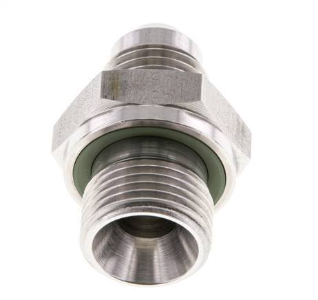 JIC Dubbele Nippel G3/8'' X UNF 9/16''-18 RVS FKM 275bar