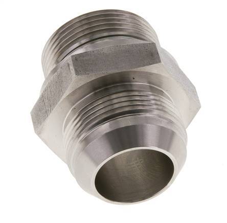 JIC Dubbele Nippel G1 1/4'' X UN 1-5/8''-12 RVS FKM 140bar
