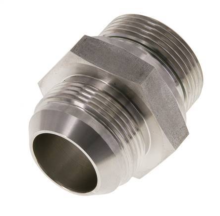 JIC Dubbele Nippel G1 1/4'' X UN 1-5/8''-12 RVS FKM 140bar