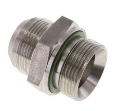 JIC Dubbele Nippel G1 1/4'' X UN 1-5/8''-12 RVS FKM 140bar