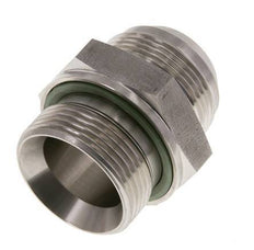JIC Dubbele Nippel G1 1/4'' X UN 1-5/8''-12 RVS FKM 140bar