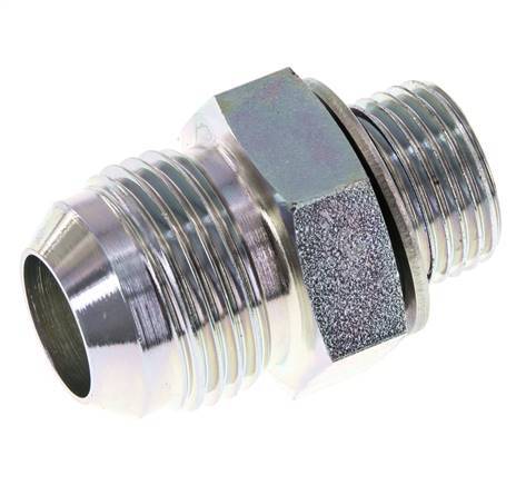 JIC Dubbele Nippel G1/2'' X UN 1-1/16''-12 Staal NBR 210bar