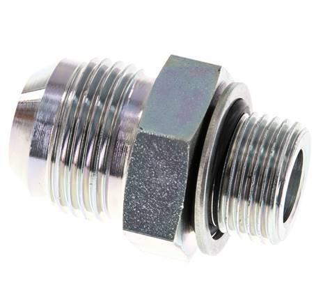 JIC Dubbele Nippel G1/2'' X UN 1-1/16''-12 Staal NBR 210bar