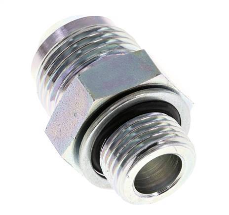 JIC Dubbele Nippel G1/2'' X UN 1-1/16''-12 Staal NBR 210bar