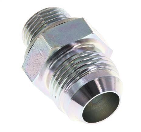 JIC Dubbele Nippel G1/2'' X UN 1-1/16''-12 Staal NBR 210bar