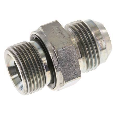 JIC Dubbele Nippel G3/4'' X UN 1-1/16''-12 Staal NBR 210bar
