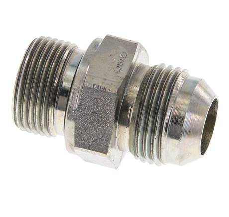 JIC Dubbele Nippel G3/4'' X UN 1-1/16''-12 Staal NBR 210bar