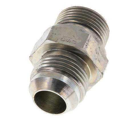 JIC Dubbele Nippel G3/4'' X UN 1-1/16''-12 Staal NBR 210bar