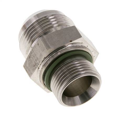 JIC Dubbele Nippel G3/4'' X UN 1-5/16''-12 RVS FKM 170bar