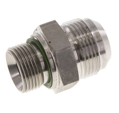JIC Dubbele Nippel G3/4'' X UN 1-5/16''-12 RVS FKM 170bar