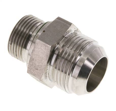 JIC Dubbele Nippel G3/4'' X UN 1-5/16''-12 RVS FKM 170bar