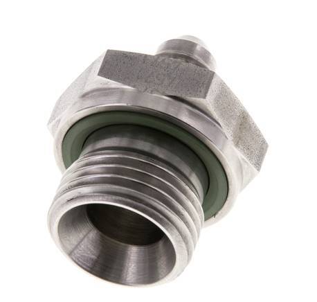 JIC Dubbele Nippel G1/2'' X UNF 7/16''-20 RVS FKM 310bar