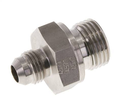 JIC Dubbele Nippel G1/2'' X UNF 9/16''-18 RVS FKM 275bar