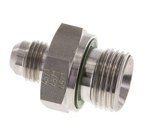 JIC Dubbele Nippel G1/2'' X UNF 9/16''-18 RVS FKM 275bar